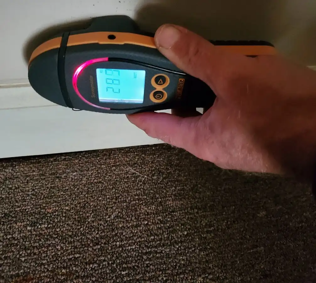 Moisture detection at baseboard during Mold Inspection & Testing in Fountain Hills